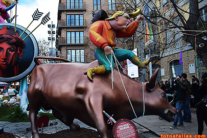 trump riding a bull